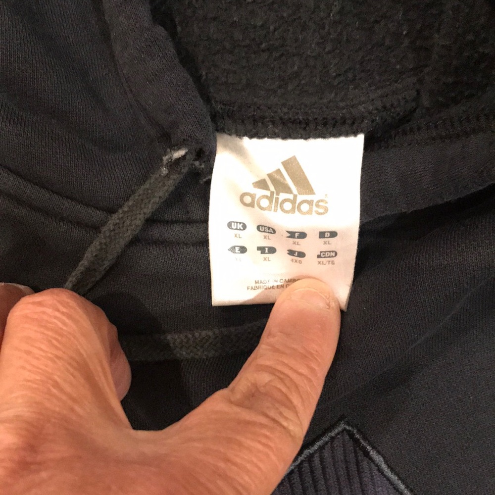 Adidas Logo Sweatshirt with hoodie size XL - Picture 5 of 6